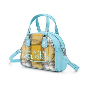 Von Dutch Blue Plaid Mini Purse